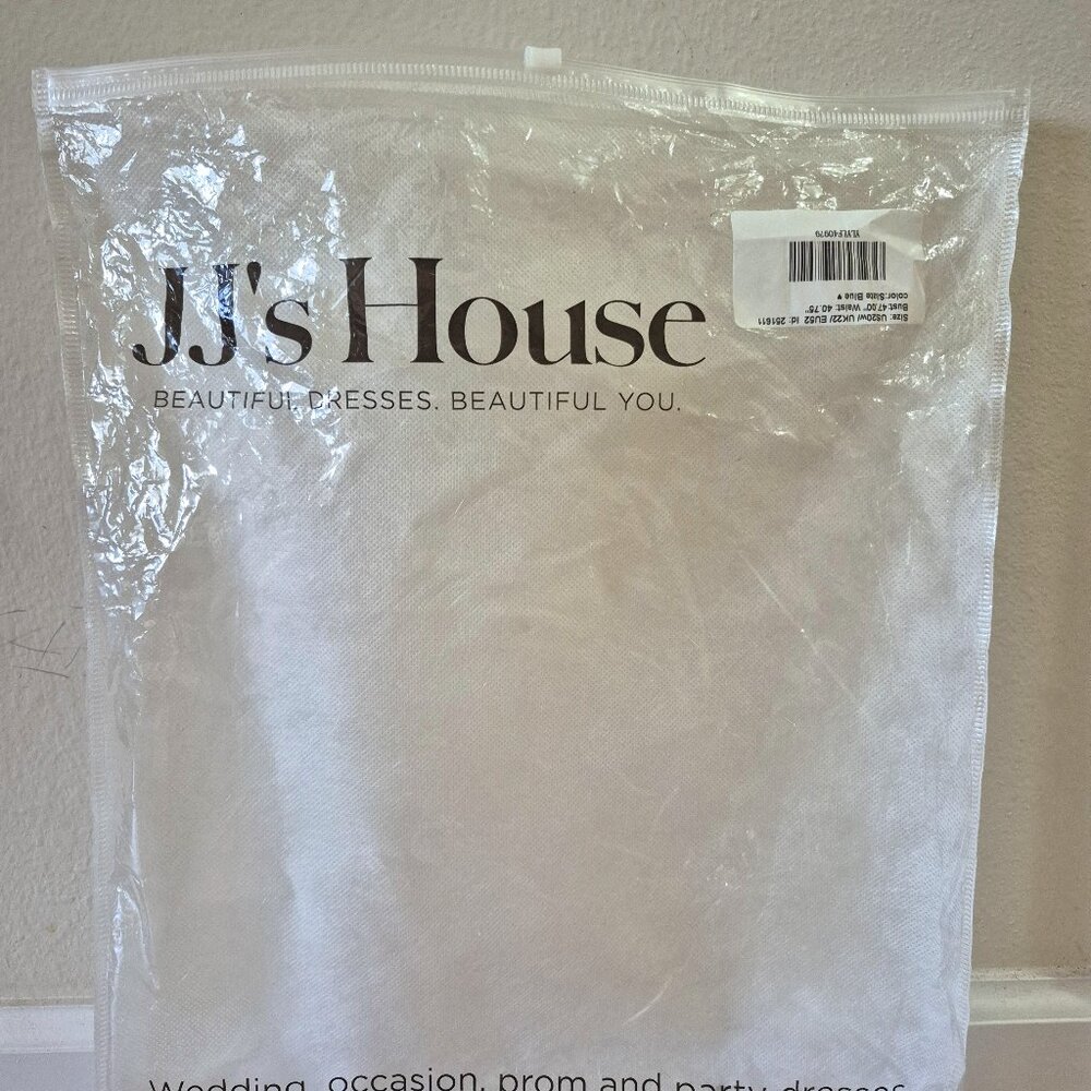JJ's House Soft Blue-Lavender Lace Chiffon Scoop-Neck Floor-Length 20W Dress